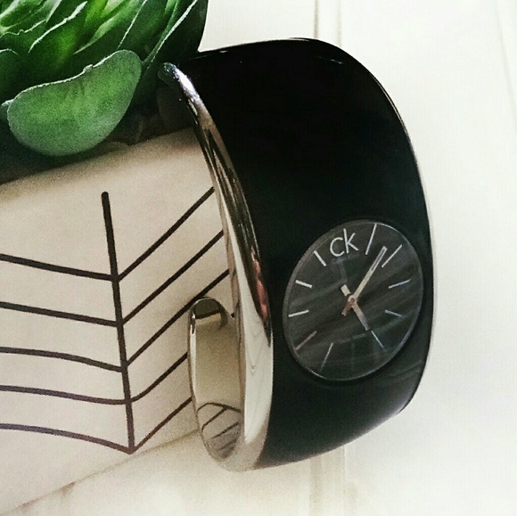 Calvin Klein Accessories - CALVIN KLEIN
Gloss Black Dial Large Cuff  Watch